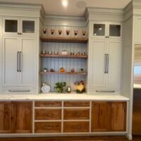 beautiful cabinetry next to fridge