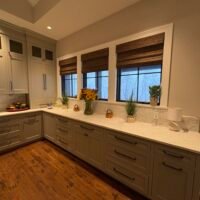 section of the kitchen with windows