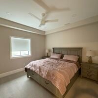 bedroom with a bed and two nightstands