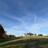 wide landscape shot of house