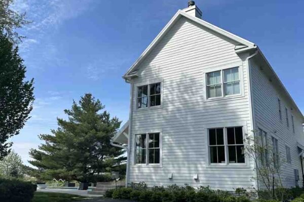 A beautifully restored historic home in Columbus featuring classic brickwork and preserved architectural details